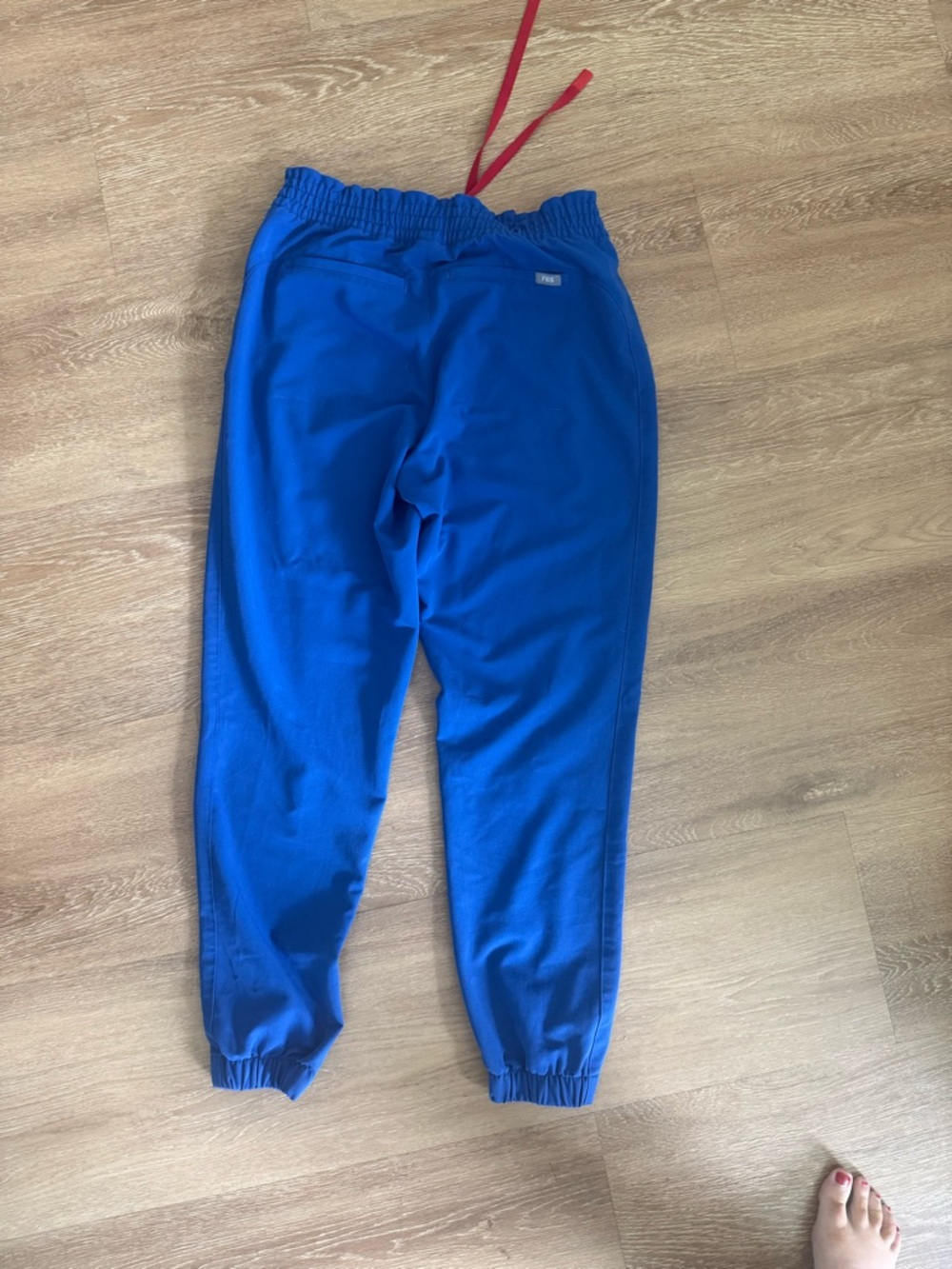 Figs Royal Blue Joggers with Red Drawstring - Picture 2 of 3